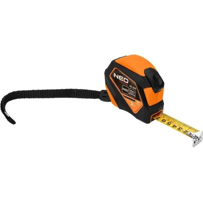 Рулетка Neo Tools 3мx16мм, з фіксатором змотування, магніт (67-231)