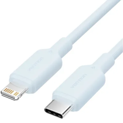 Дата кабель USB-C to Lightning 1.0m PD27W PVC blue Vention (LAKSF)