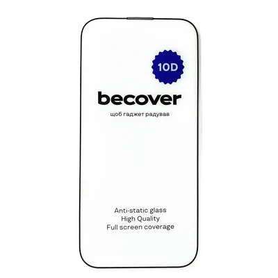 Скло захисне BeCover Apple iPhone 14 Pro Max 10D Black (711328)