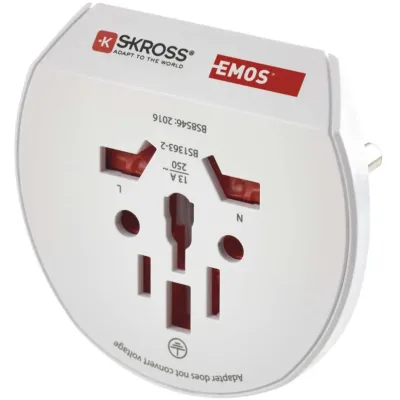 Перехідник Travel Adapter EU to USA,GB,JP,CN,AU,DE,HU,SI CZ,SK,PL EMOS (P0055N)