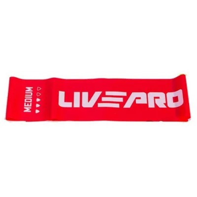 Еспандер LivePro Fitness Band Medium LP8415-M червоний Уні 200х15см (6,8кг) (6951376153675)