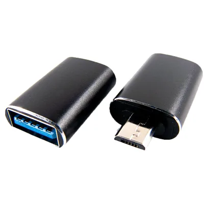 Перехідник OTG USB 2.0 AF to Micro 5P black Dengos (ADP-017)