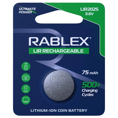 Акумулятор Rablex LIR2025 3.6V 75mAh (RLIR2025)
