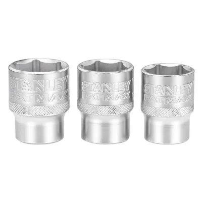 Набір торцевих головок Stanley торцевих 1/2" Maxi Drive, з шестигранним профілем, 3 шт: 21, 22, 24 мм. (FMMT17095-0)