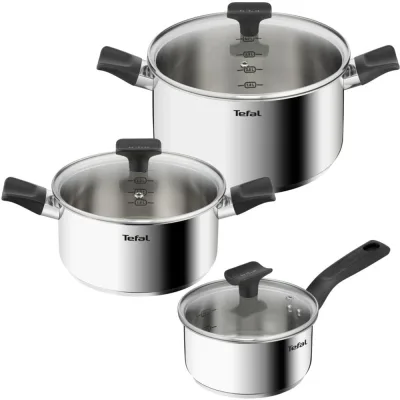 Набір посуду Tefal Delicious, 6предметів, нержавіюча сталь, бакеліт, скло (B925S655)