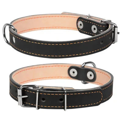 Нашийник для тварин Collar подвійний Ш 20 мм Д 32-40 см чорний (01411)
