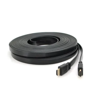 Кабель мультимедійний HDMI M to HDMI M 15.0m V1.4 black Merlion (YT-HDMI(M)/(M)SLIM-15m/06971)