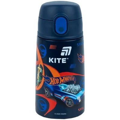 Поїльник-непроливайка Kite Hot Wheels термос з трубочкою 400 мл (HW25-1261)