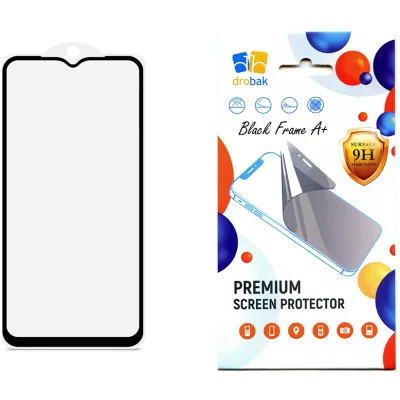 Скло захисне Drobak Xiaomi Redmi A1 / A1+ / Poco C50 Black Frame A+ (505089) (505089)