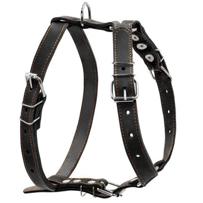 Шлея для собак Collar одинарна для середніх порід Ш 25 мм А:49-68 см В:68-80 см чорна (06381)
