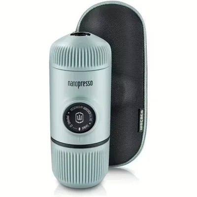 Кавоварка кемпінгова Wacaco Nanopresso з чохлом блакитна (WNANOBLUE)