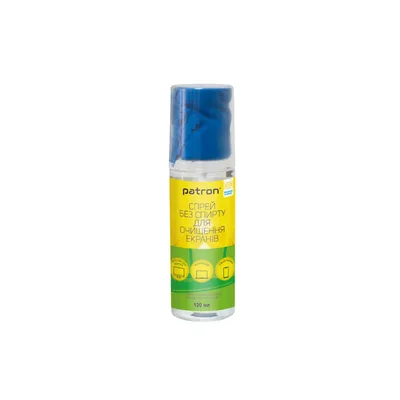 Спрей для очищення Patron Screen spray for TFT/LCD/LED 120ml +microfiber 20х20 (F3-022)