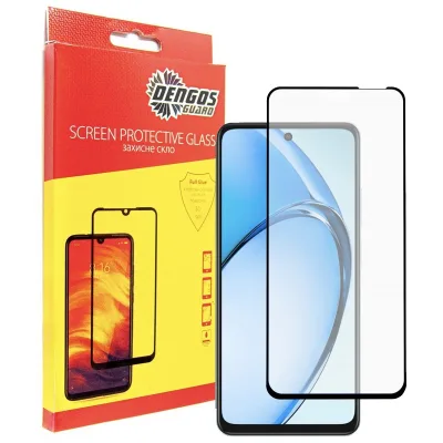 Скло захисне Dengos Full Glue OPPO A20 Black (TGFG-404)