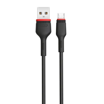 Дата кабель USB 2.0 AM to Micro 5P 1.0m 2.4A NB-P171 black XO (6920680873661)