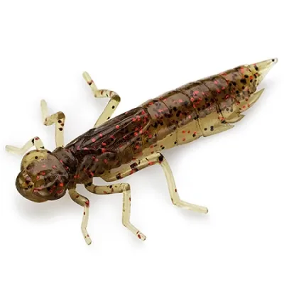 Силікон рибальський FishUP Dragonfly 1.7" 045 - Green Pumpkin/Red&Black (8шт/уп) (1864.04.94)