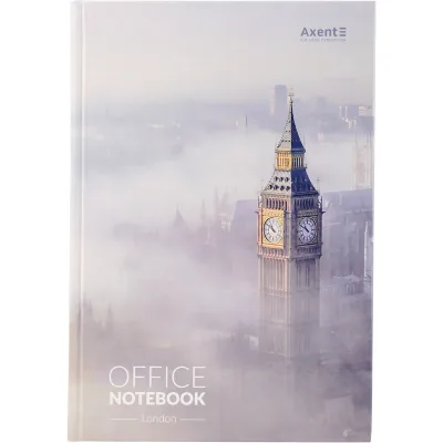 Канцелярська книга Axent London А4 у твердій обкладинці 192 аркуші клітинка (8423-21-A)