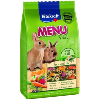 Корм для гризунів Vitakraft Premium Menu Vital для декоративних гризунів для кроликів 1 кг (4008239292193)