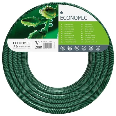 Шланг для поливу Cellfast ECONOMIC, 3/4", 20м, 3 шари, до 20 Бар, -10…+50°C (10-020)