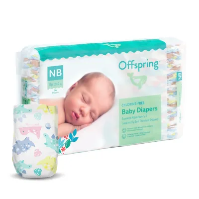 Підгузки Offspring Dinoland, розмір NB, до 4 кг 56 шт (DP-OI-FAT-NB56P-DNL)