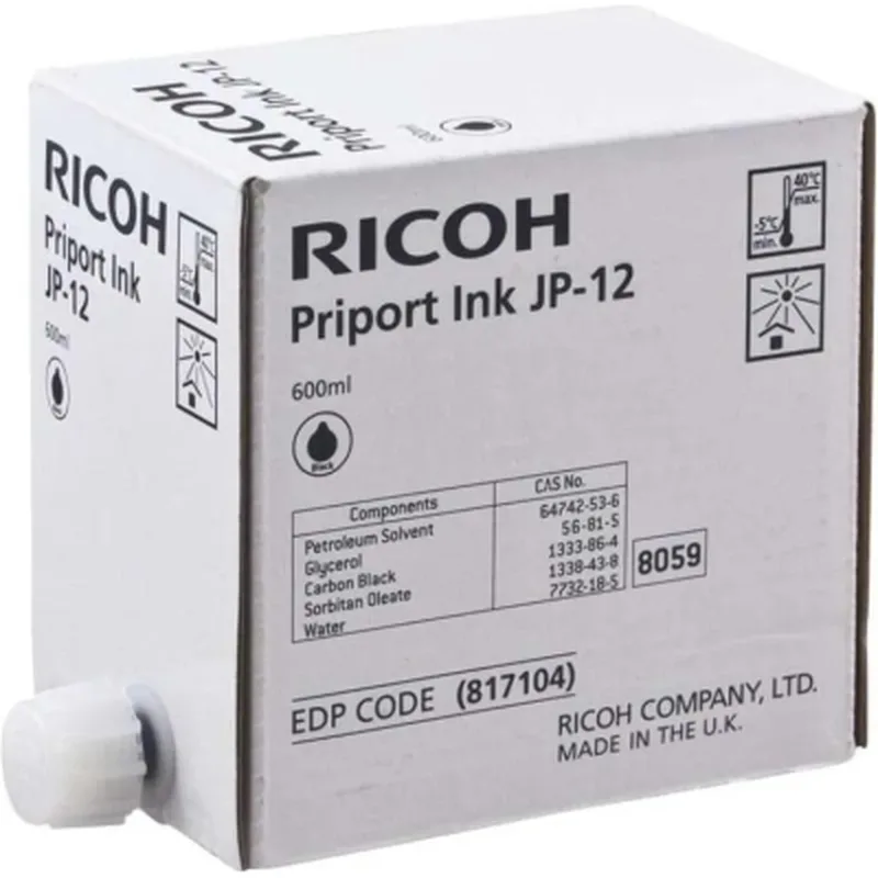 Чорнило Ricoh CPI7BLK 600ml JP12, 5pack (817104*5)