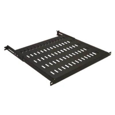 Полка 19" Mirsan 1U глиб. 525мм, регульована 525-710, RAL 9005 (MR.SBR80.01_YK)
