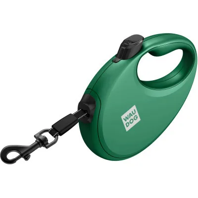 Повідець для собак WAUDOG R-leash з контейнером для пакетів L до 40 кг 5 м зелений (262918)