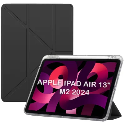 Чохол до планшета BeCover Ultra Slim Origami Transparent Apple iPad Air 13" M2/M3 (2024/2025) Black (711695)