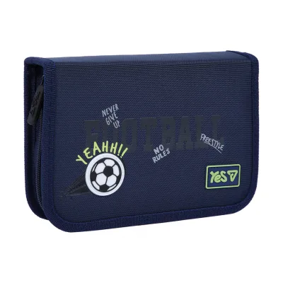 Пенал Yes твердий одинарний з клапаном Football HP-03 (533869)