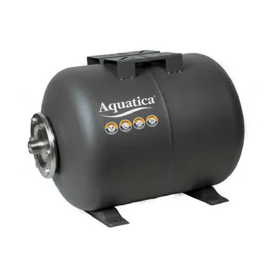 гідроакумулятор горизонтальний 50л графіт ⌀90мм 1" EPDM Aquatica