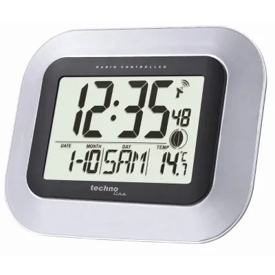 Настінний годинник Technoline WS8005 Silver/Black (DAS301208)