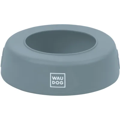 Посуд для собак WAUDOG Silicone Миска-непроливайка 1 л сіра (507911)