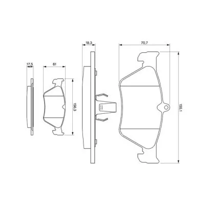Гальмівні колодки Bosch 0 986 461 129