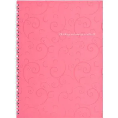 Блокнот Buromax spiral side, А4, 80sheets, Barocco, square, pink (BM.2446-610)
