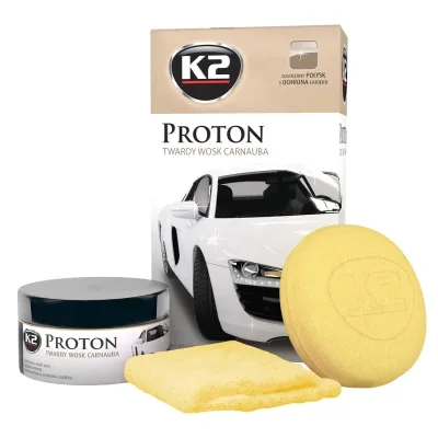 Автополіроль K2 Proton з губкою та ганчіркою 200г (G040)
