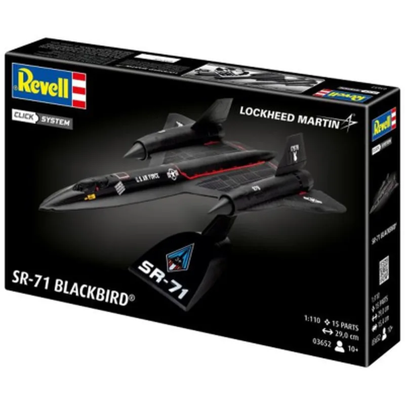 Збірна модель Revell модель літак Lockheed SR-71 Blackbird, рівень 2, 1:110 (RVL-03652)