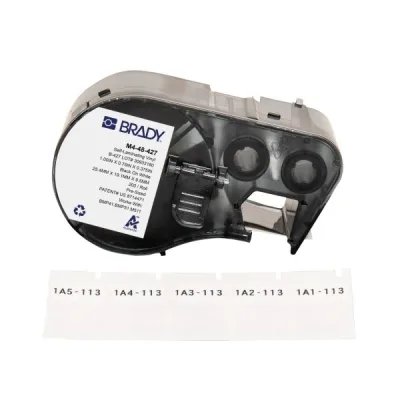 Стрічка для принтера етикеток Brady M4-48-427, вирубні, для Ø2-3мм, 200 шт, black on white, для M410 BMP41 M510 BMP51 BMP53 M511 (170752)