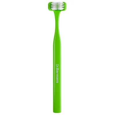 Зубна щітка Dr. Barman's Superbrush Regular Тристороння М'яка Салатова (7032572876212-light-green)