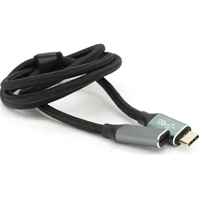 Дата кабель USB-C M/F 1.0m USB 3.2 Gen2 100W 10Gbps 4K60Hz black Voltronic (YT-TC-TC-EXB-1m)