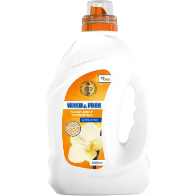 Кондиціонер для білизни Wash&Free Концентрований пом'якшувач тканин Ванільна орхідея 2 л (4823128001195)
