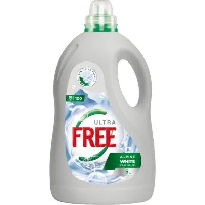 Гель для прання Free Alpine Freshness White З ароматом свіжості 5 л (4820196011446)