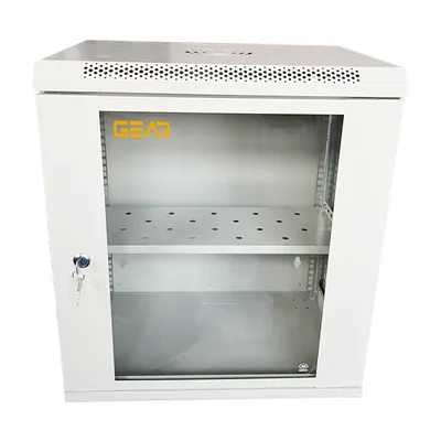 Шафа настінна GEAR 12U 19" 600x450x650 мм, + полка 19", grey (GWMSN-12U-600-450G)