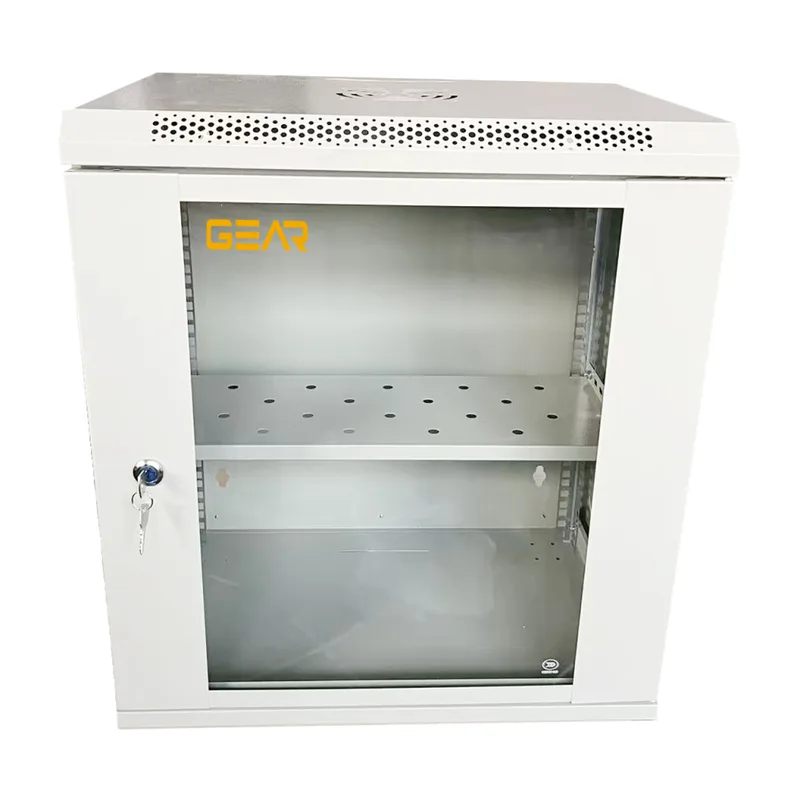 Шафа настінна GEAR 12U 19" 600x450x650 мм, + полка 19", grey (GWMSN-12U-600-450G)
