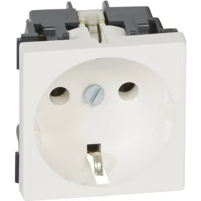 Розетка Legrand Розетка Schuko 16А 250В без шторок, 2 модуля, MOSAIC (077210)