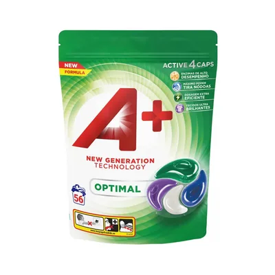 Капсули для прання A+ Optimal 4 в 1 56 шт. (8435495818175/8435495836124)