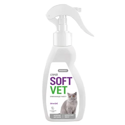 Спрей для тварин ProVET SOFTVET привчання до туалету для котів 250 мл (4823082440207)