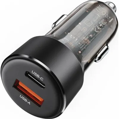 Зарядний пристрій Acefast 2xUSB 60W (USB-C + USB-A) B12 (6974316282914)