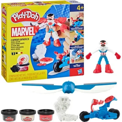 Набір для творчості Hasbro Play-Doh Marvel Капітан Америка з мотоциклом (G0555)