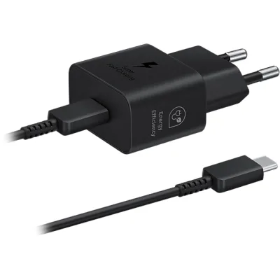 Зарядний пристрій Samsung 25W Power Adapter (w C to C Cable) Black (EP-T2510XBEGEU)