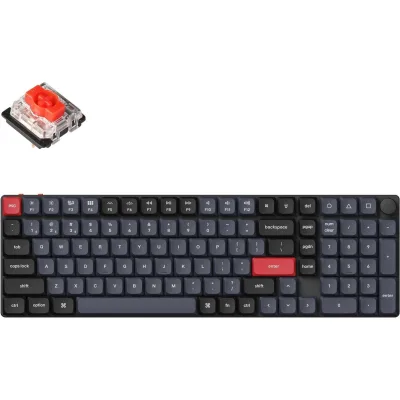 Клавіатура Keychron K17 PRO Gateron MX 2.0 Red QMK Wireless/Bluetooth/USB-А UA Black (K17P-B1-UA)