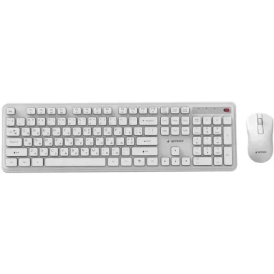 Комплект Gembird Slim Pro Business Wireless White (KBS-WPS-01-W-CYRL)